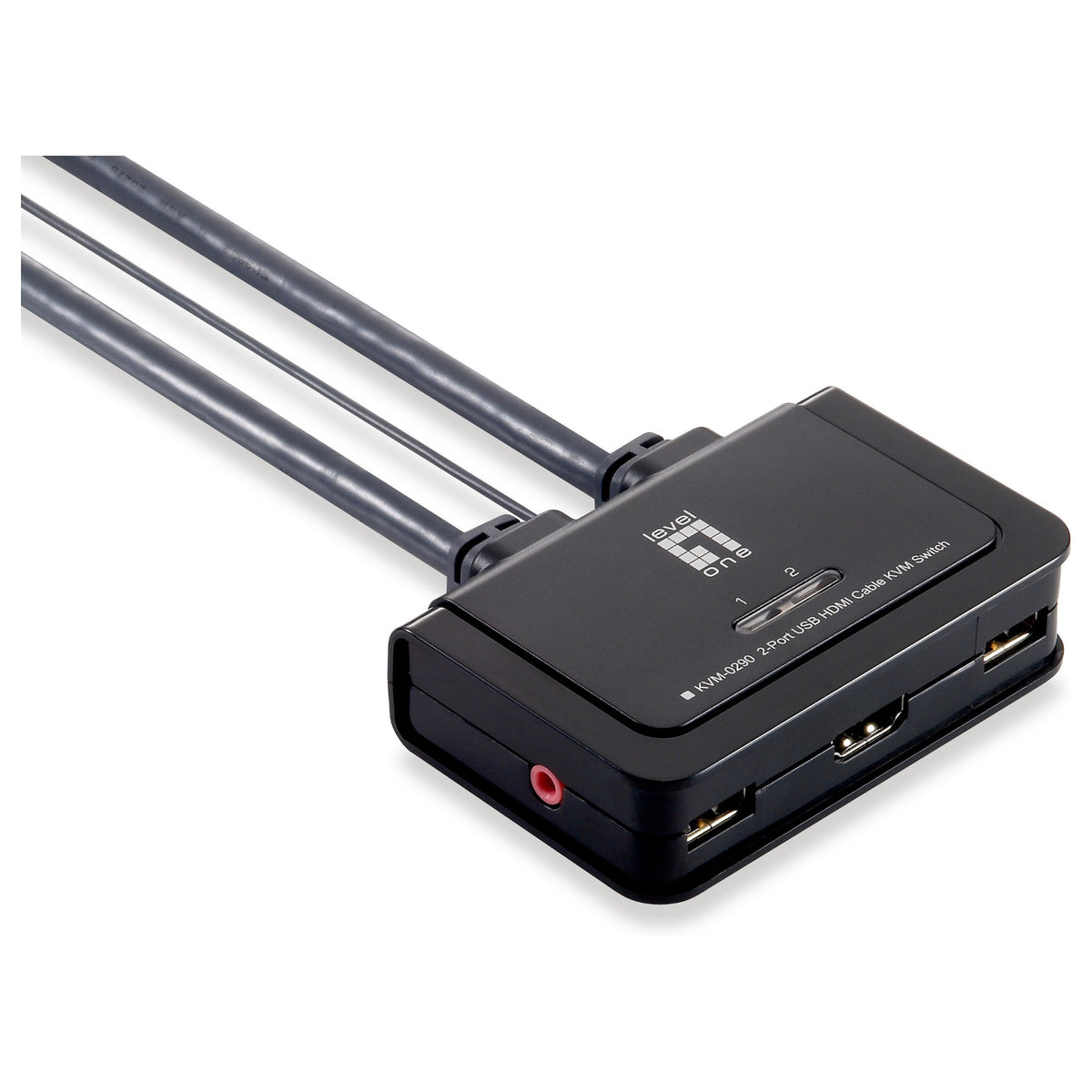 KVM Switch 0290 2-Port Kabel. HDMI. USB. Audio