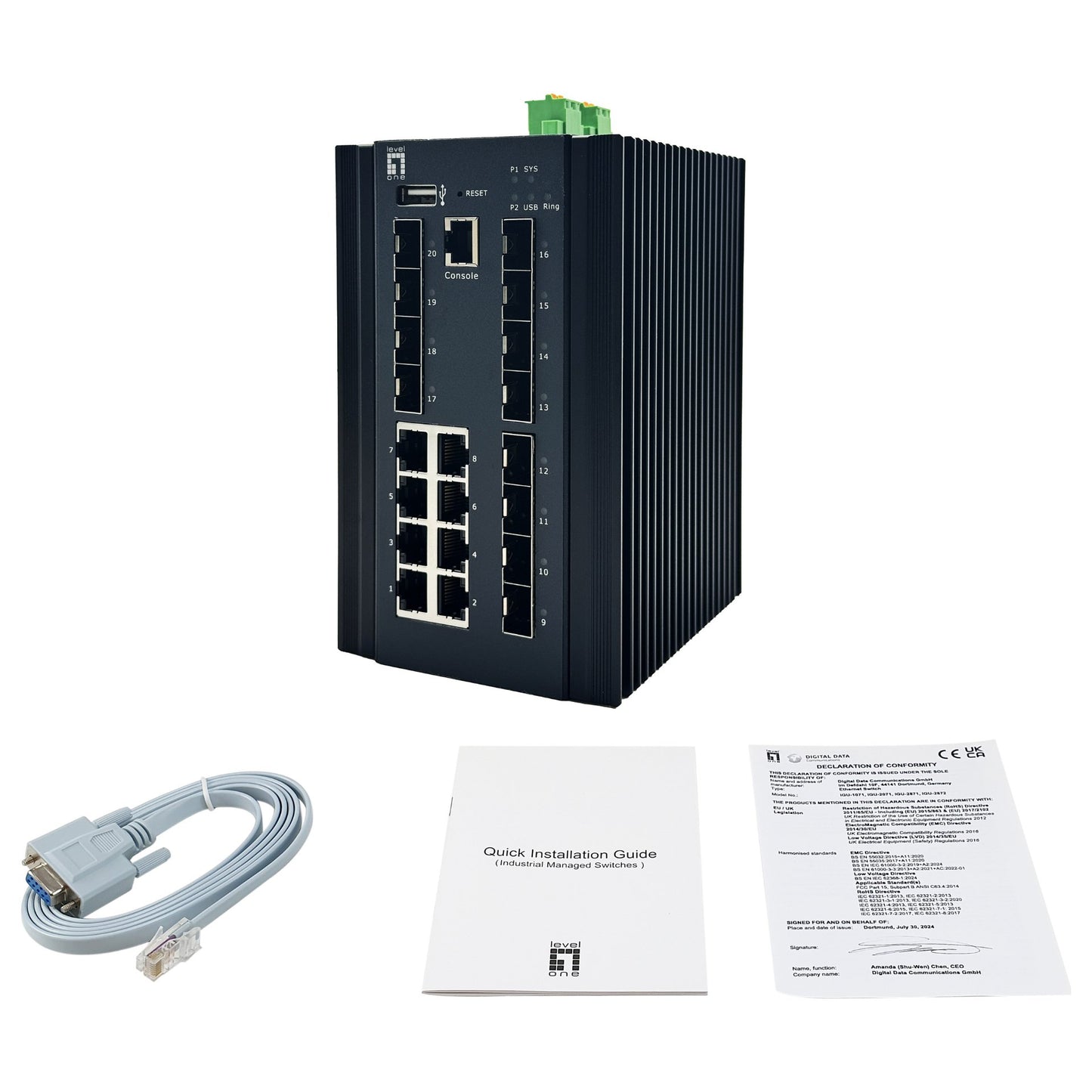 Switch 20x GE IGU-2072 8x 1GbE.8x 2.5GbE SFP sw