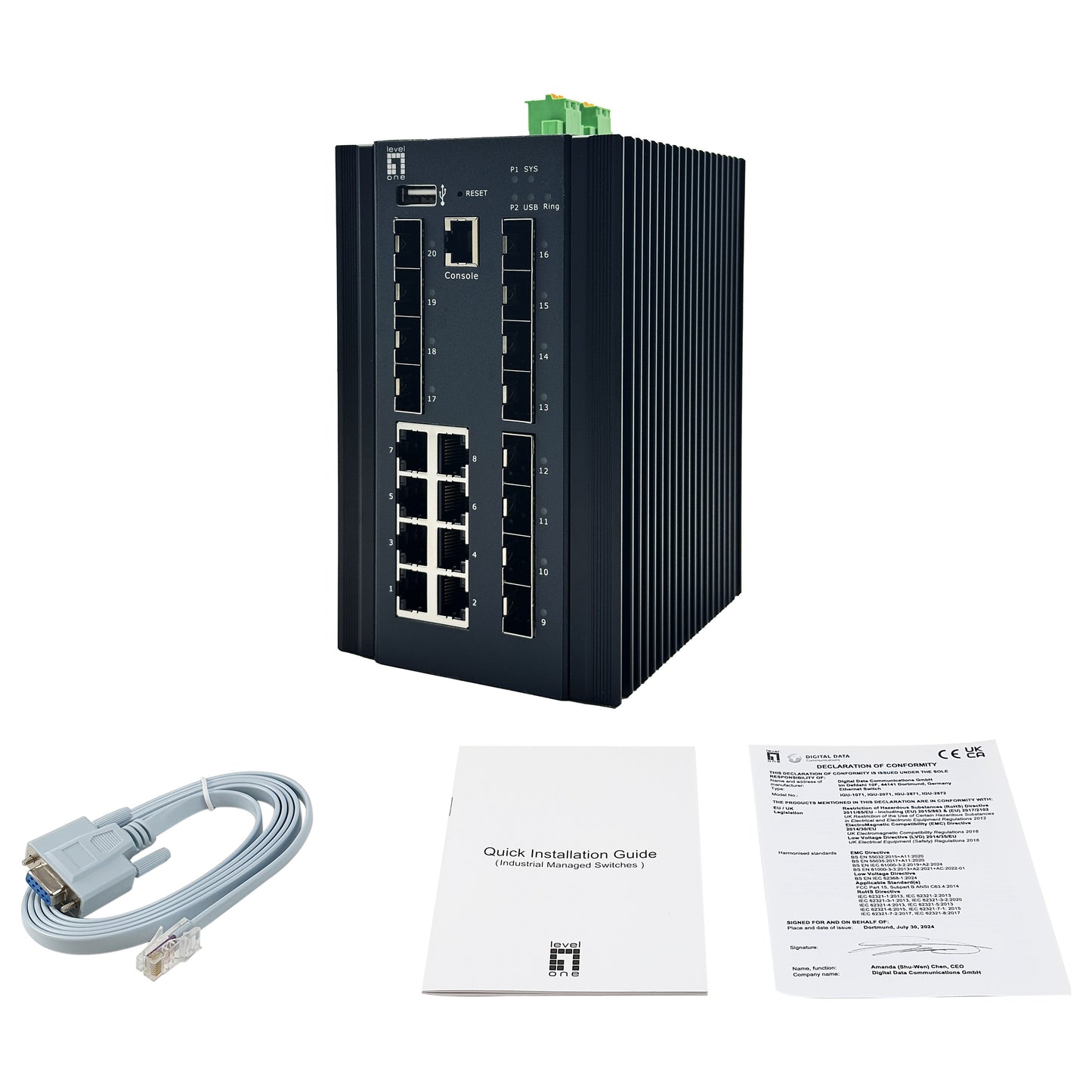 Switch 20x GE IGU-2072 8x 1GbE.8x 2.5GbE SFP sw