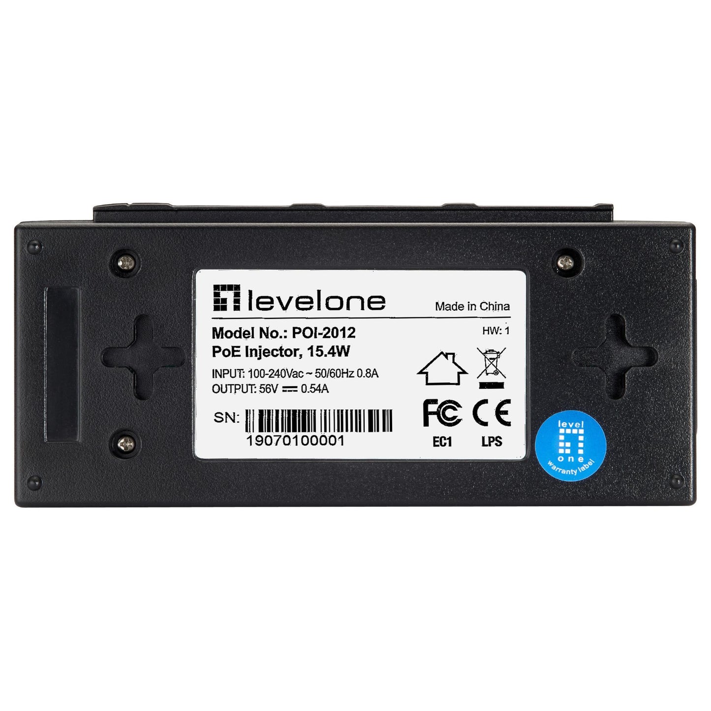 FE PoE-Injektor Adapter POI-2012 15.4W PoE