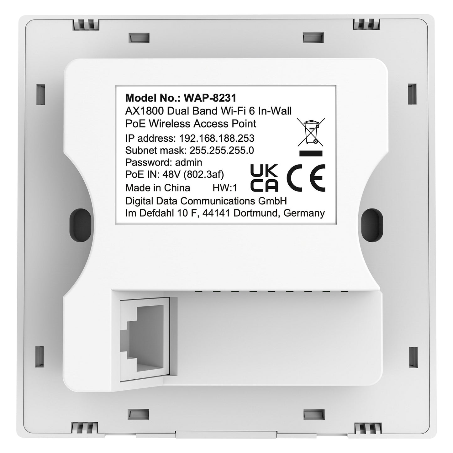 WAP-8231 AX1800 Wireless DualBand WiFi6 ws