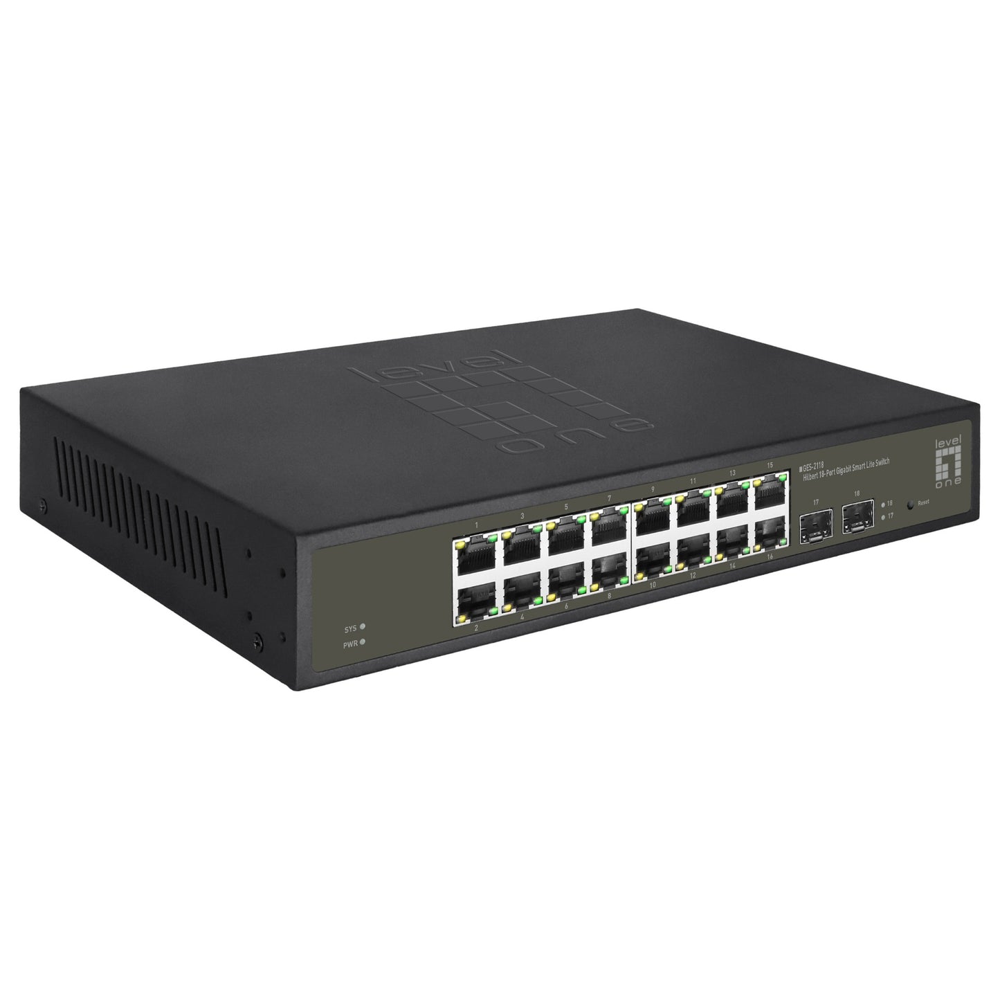 Switch 16x GE GES-2118 2xGSFP 19" Hilbert