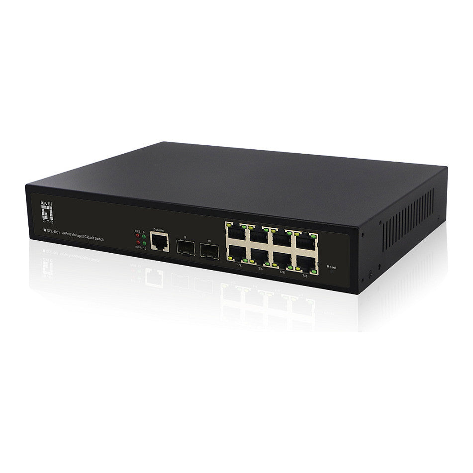 Switch 8x GE GEL-1061 2xGSFP 19"