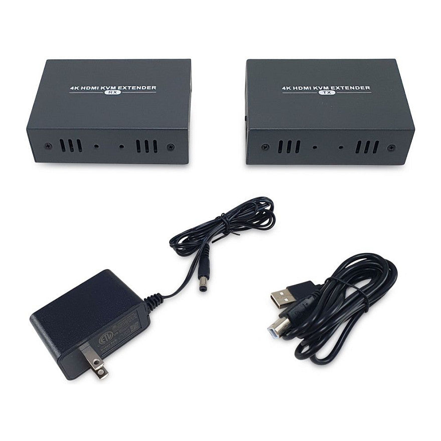 HDMI over Cat.5/6 Extender kit 4K. 100m schwarz