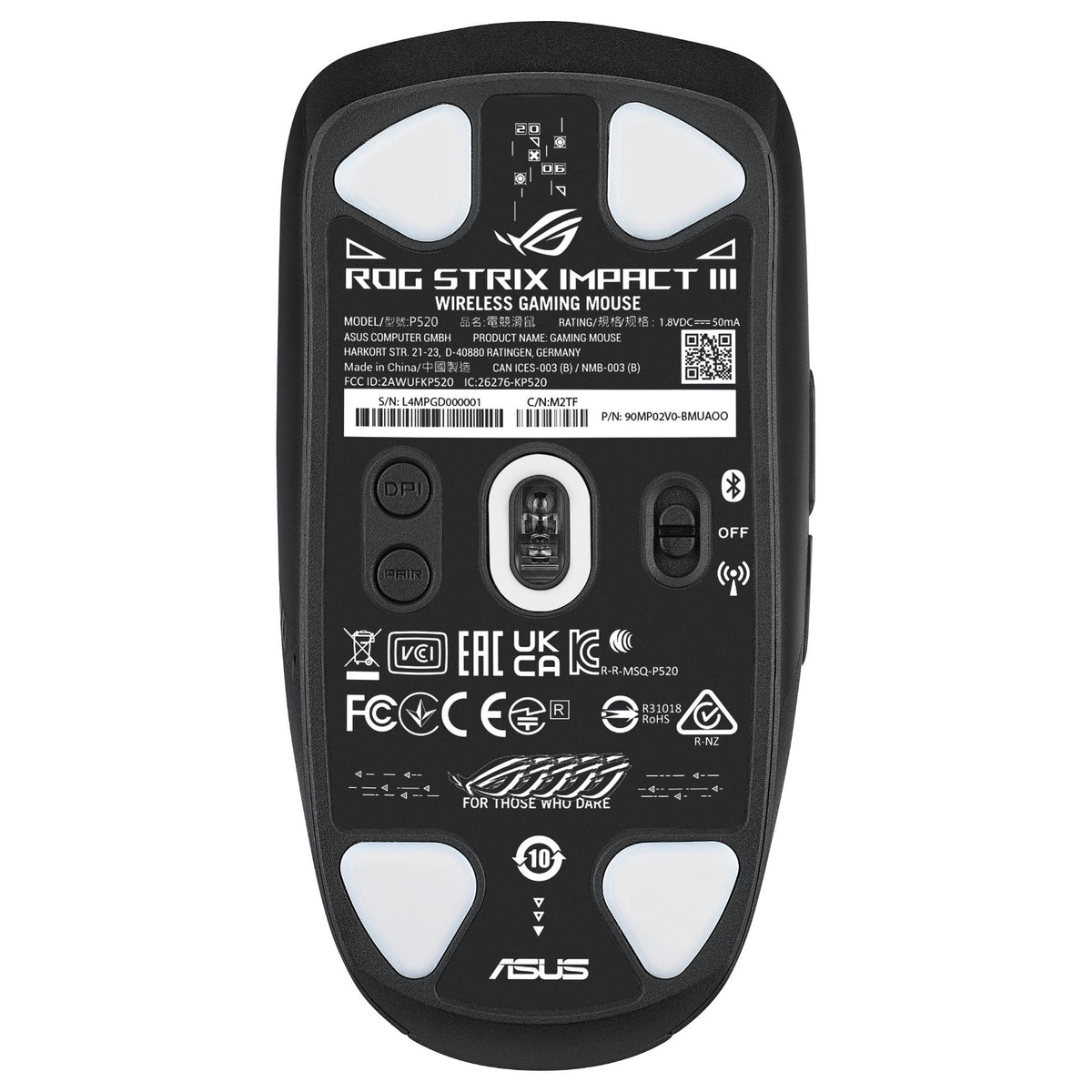 Asus Maus ROG STRIX IMPACT III Wireless Gaming Mouse