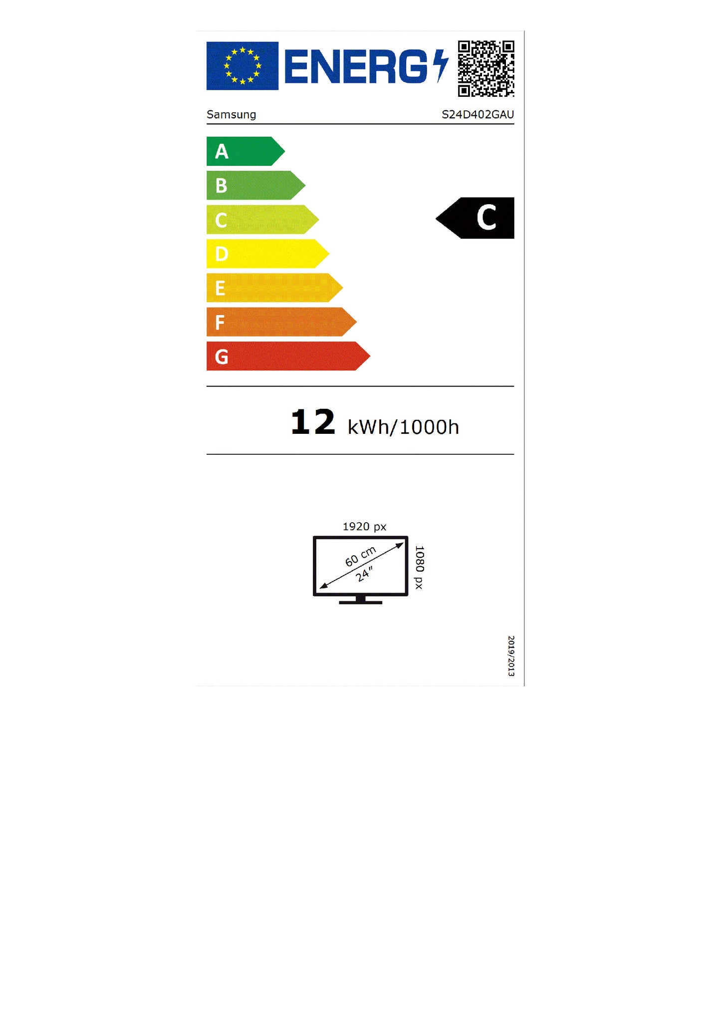 60,5cm/24" (1920x1080) Samsung S24D402GAU Full HD 100 Hz IPS 2xHDMI 5ms DP 16:9 Business S40GD Black