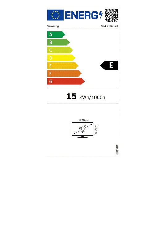 61cm/24" (1920x1080) Samsung S24D304GAU 100Hz Full HD IPS HDMI VGA Black