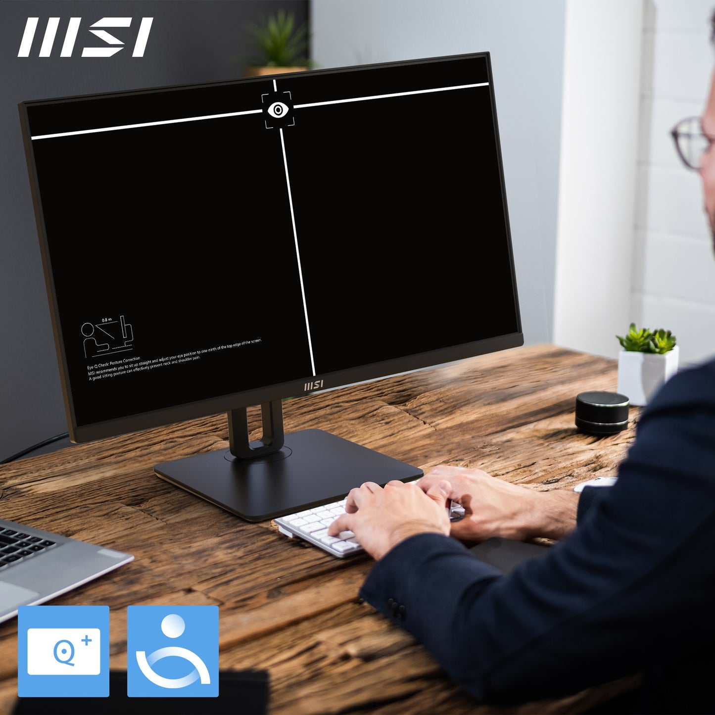 MSI PRO MP245PG 60 cm (24 Zoll) IPS FHD HDMI/DP 4 ms 100 Hz Pivot