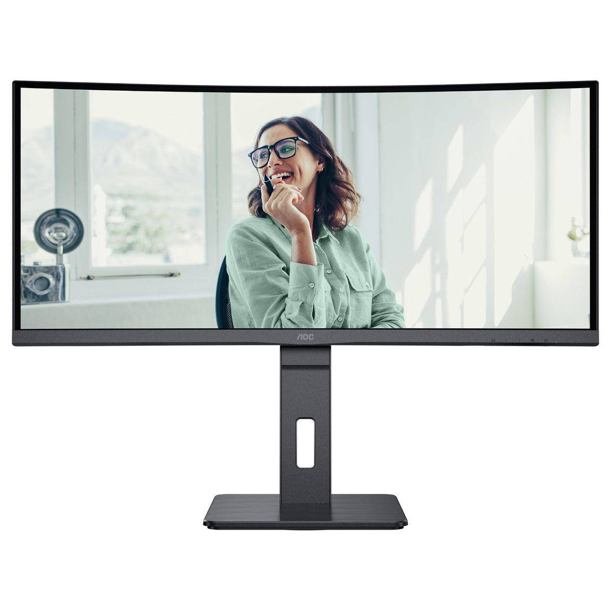 86,4cm/34" (3440x1440) AOC CU34P3CV 21:9 VA 1ms 100Hz HDMI DisplayPort USB-C USB-Hub RJ45 KVM VESA Speaker Black