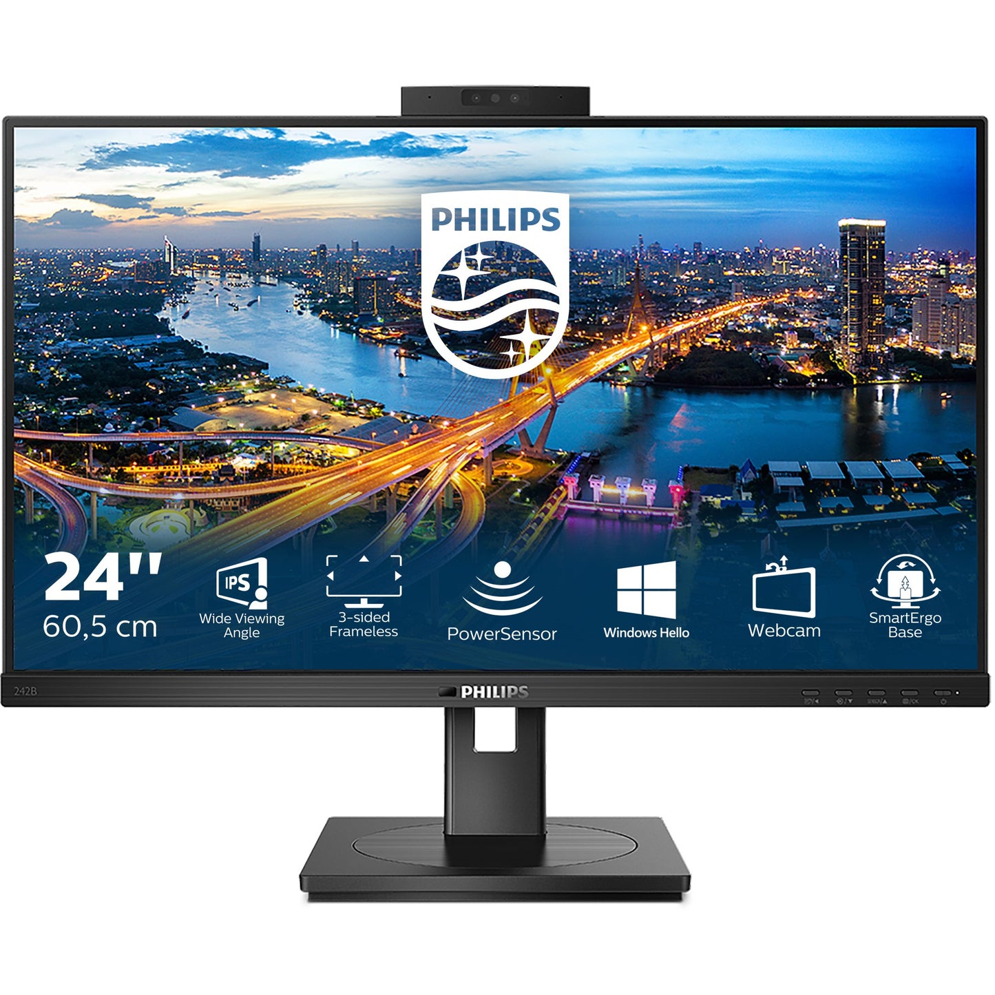 Philips 60,5 cm (23,8") 242B1H 16:09 DVI+HDMI+DP+USB IPS