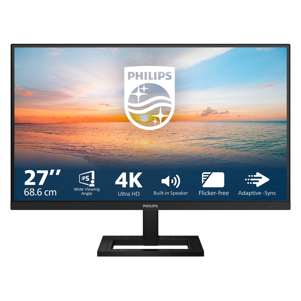 68,6cm/27" (3840x2160) Philips 27E1N1800AE 16:9 IPS 4ms 60Hz HDMI DisplayPort VESA Speaker Black