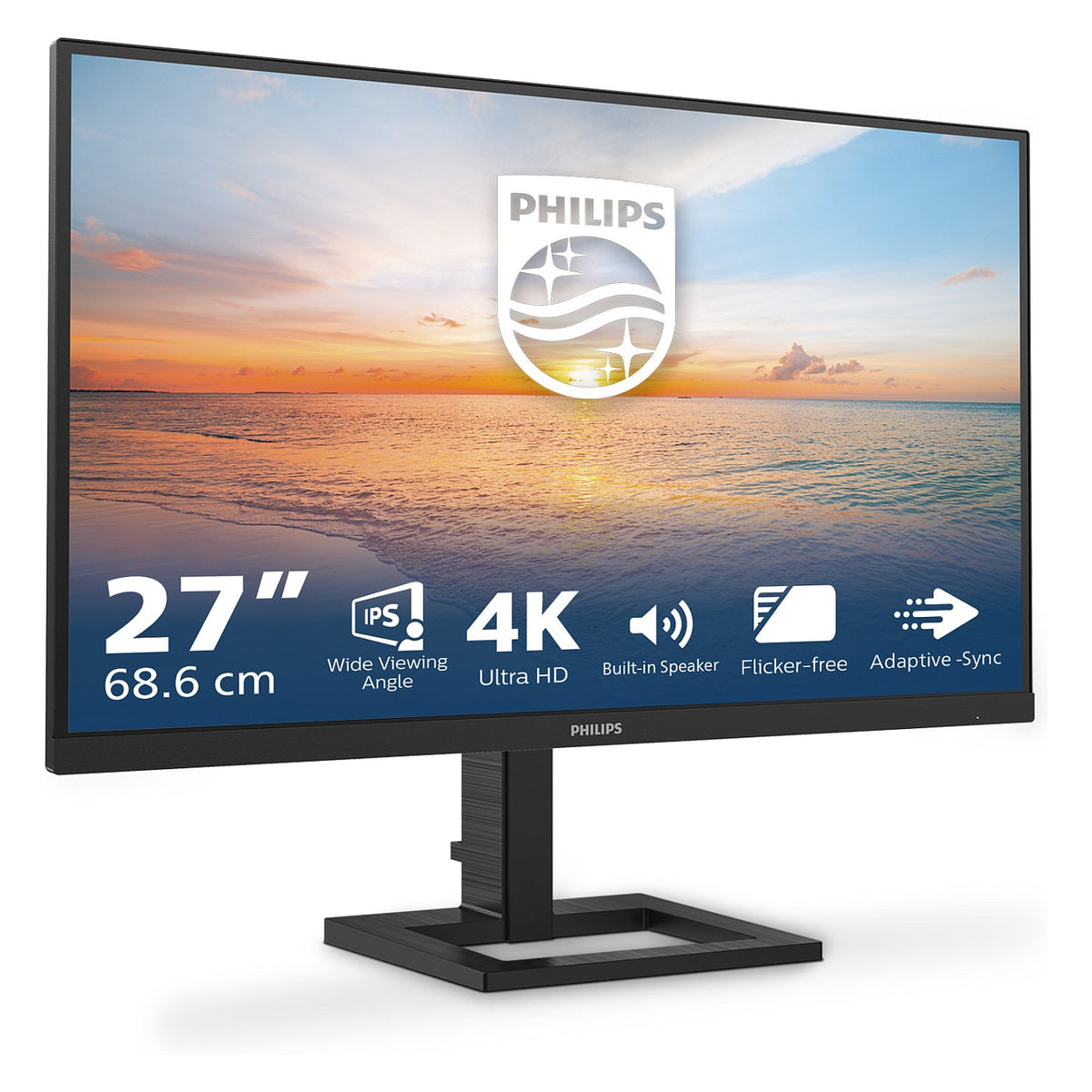 68,6cm/27" (3840x2160) Philips 27E1N1800AE 16:9 IPS 4ms 60Hz HDMI DisplayPort VESA Speaker Black