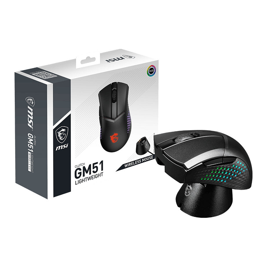 MSI Clutch GM51 Lightweight WIRELESS Gaming Maus. Black