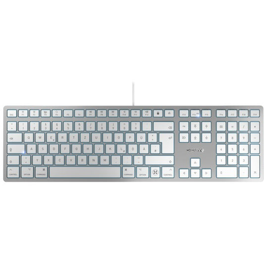 CHERRY TAS KC 6000 C FOR MAC Corded DE-Layout silver/white