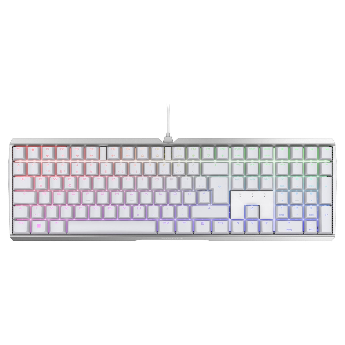Cherry TAS MX 3.0S RGB Corded DE-Layout weiß MX RED