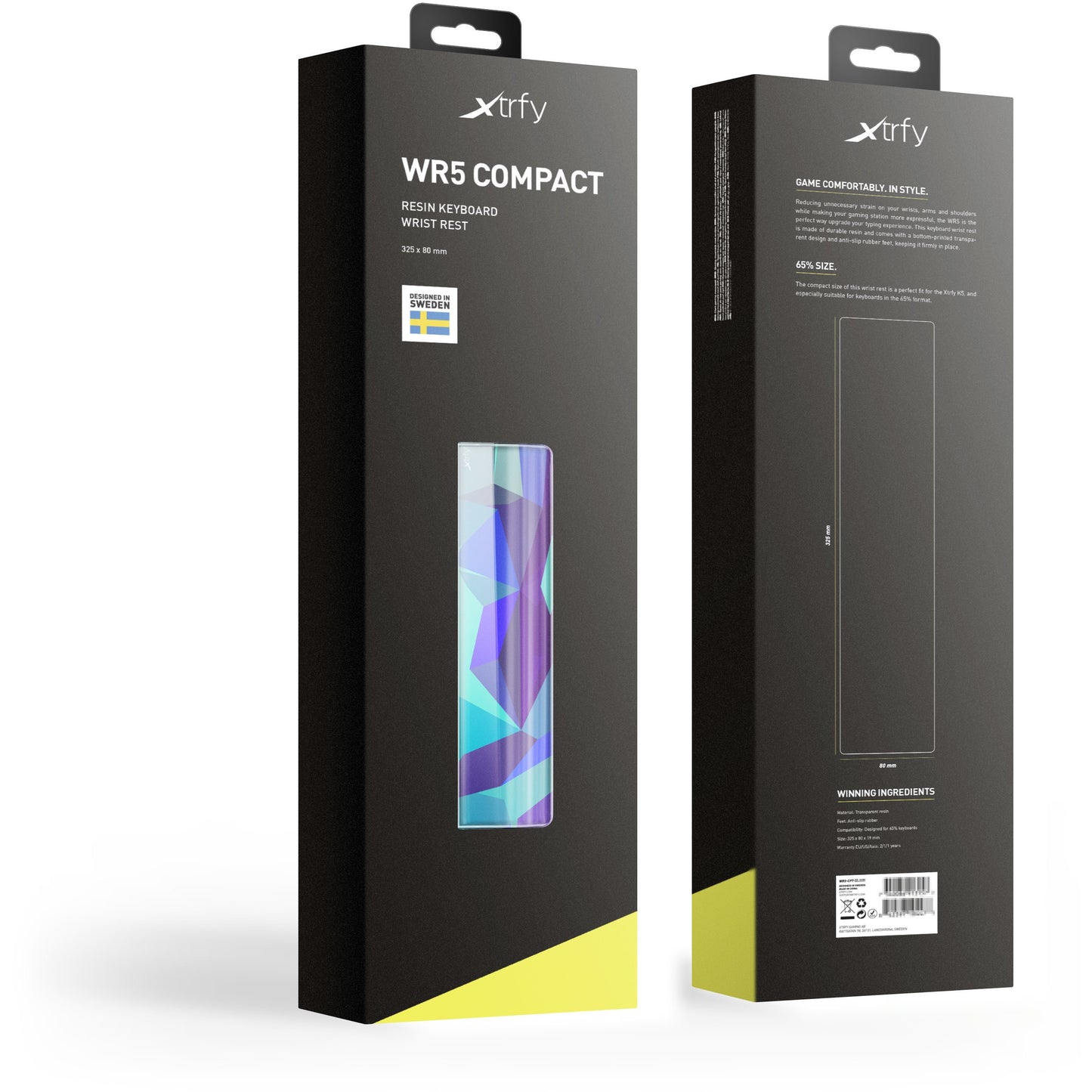 CHERRY Xtrfy ZUB WR5 Compact Resin Handgelenkauflage, Litus Blue