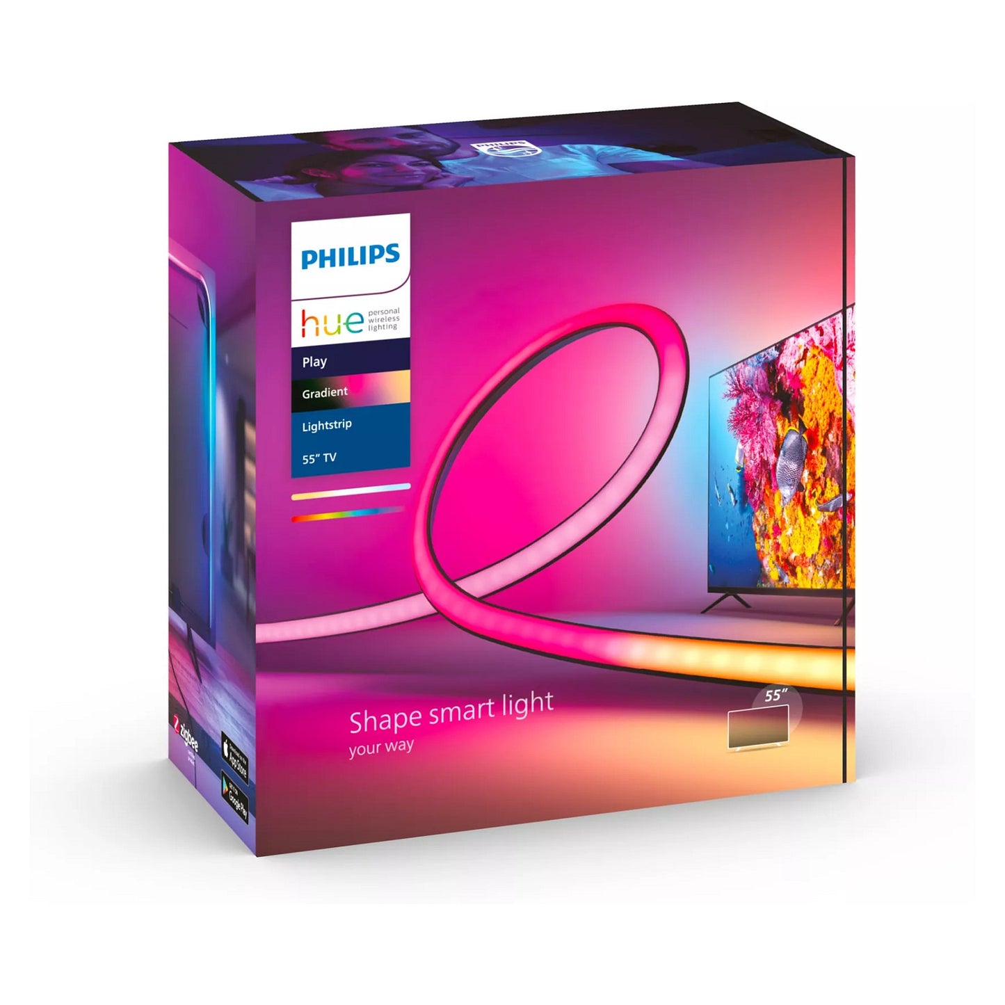 Philips Hue Play Gradient LED Lightstrip TV 55 Zoll