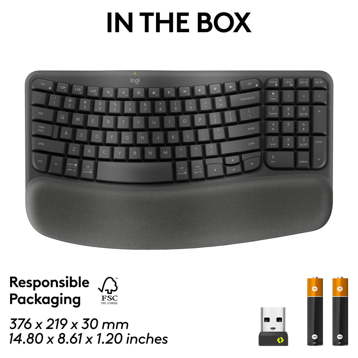 Logitech WAVE KEYS FOR BUSINESS GRAPHITE