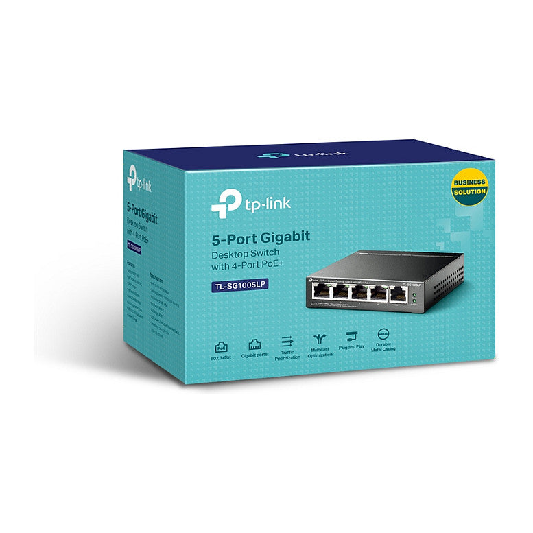 TP-Link Switch 5x GE TL-SG1005LP (davon 4xPOE+)