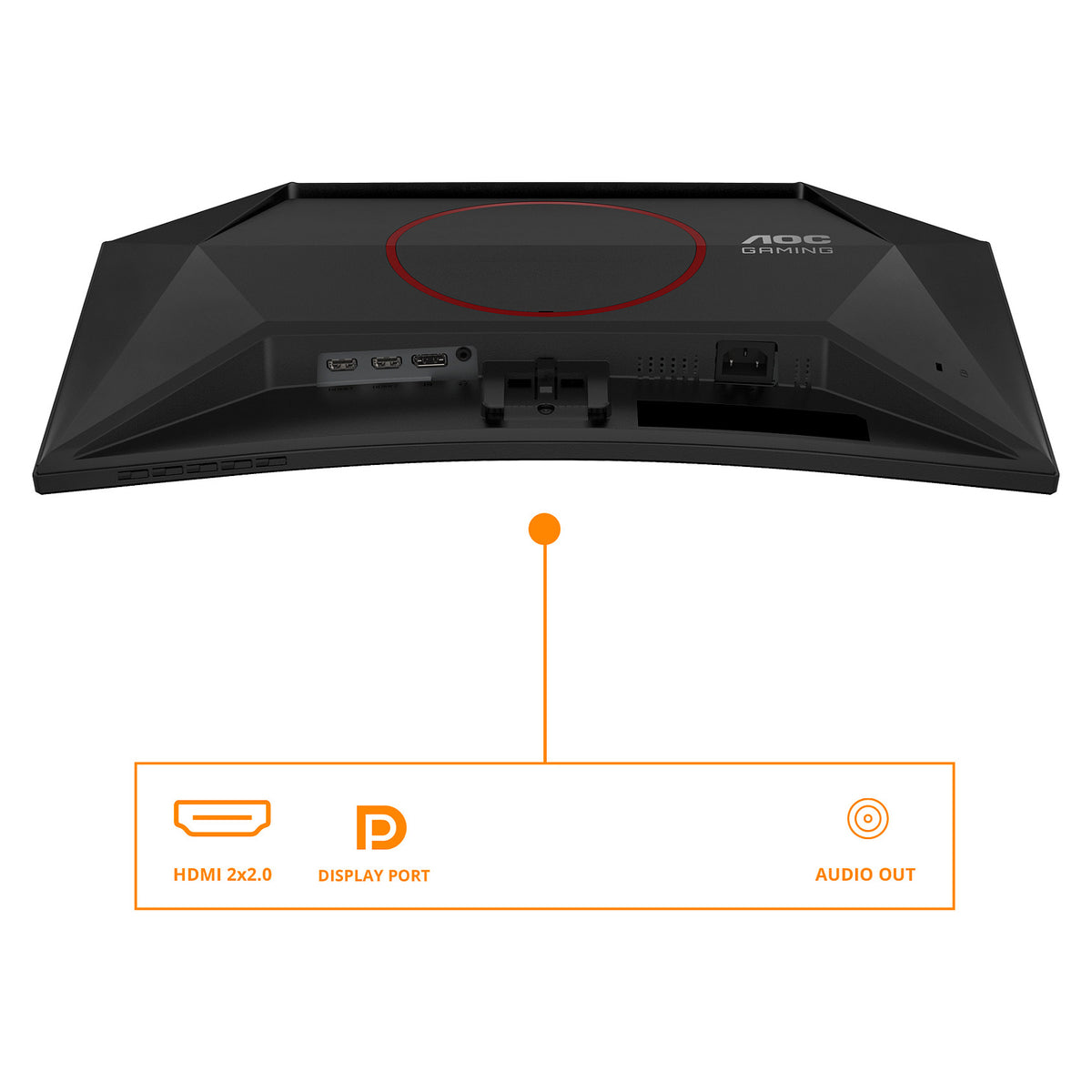 59,9cm/23,6" (1920x1080) AOC C24G42E 16:9 Fast VA 1ms 180Hz HDMI2.0 DisplayPort1.4 Speaker AdaptiveSync Curved HDR10 Black/Red