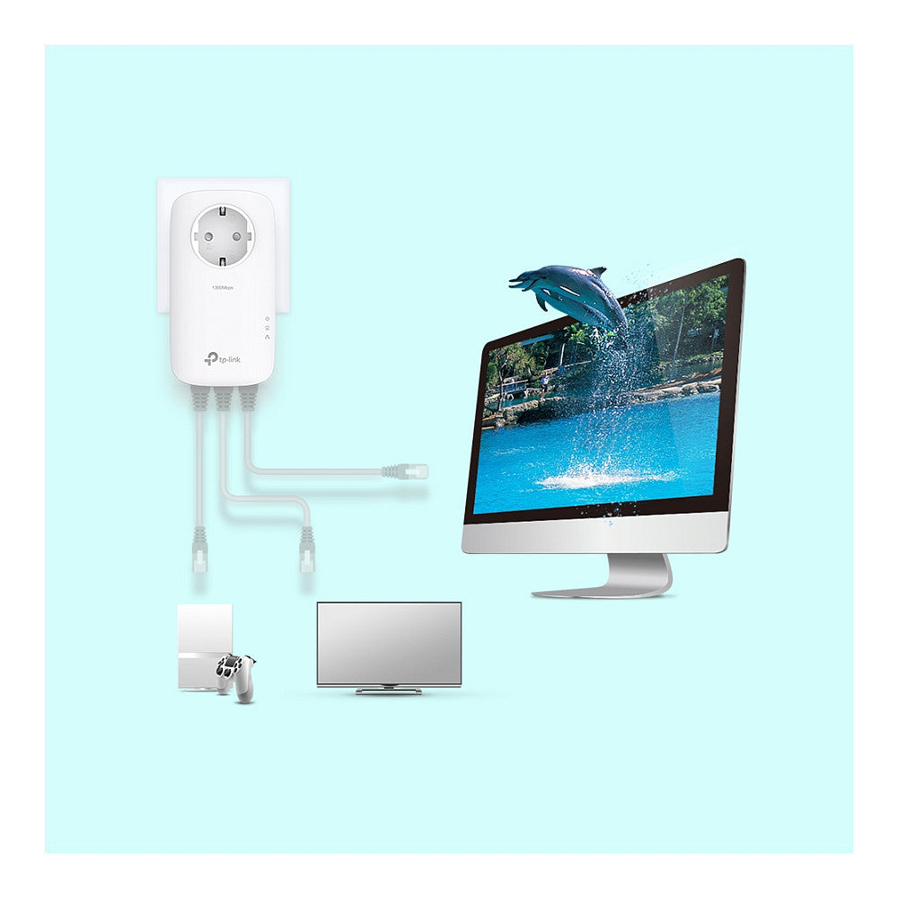 INTD TP-Link Powerline TL-PA8033P Kit AV1300 3-Port