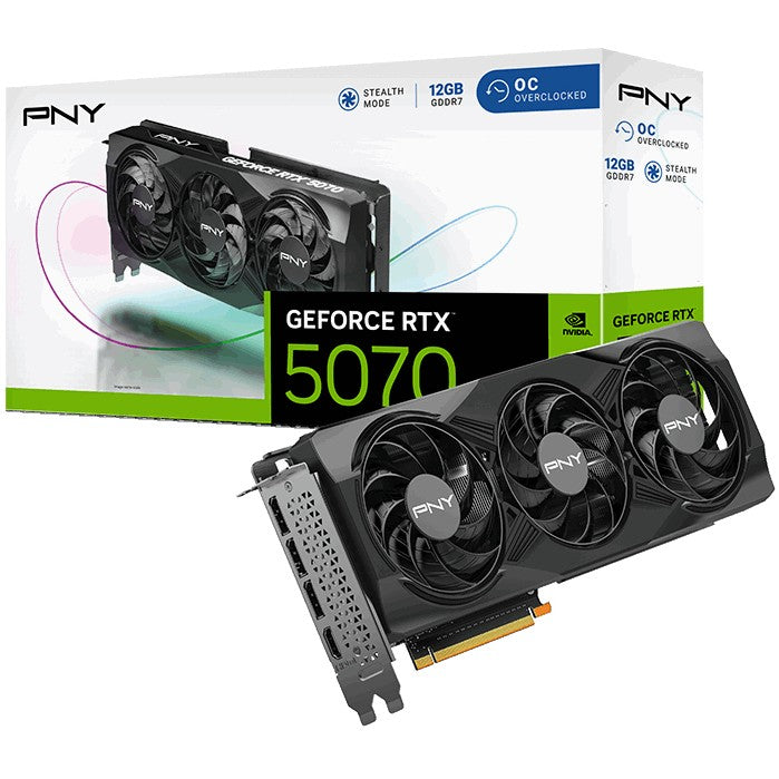 RTX 5070 12GB PNY VERTO OC Triple Fan GDDR7 3 Fan