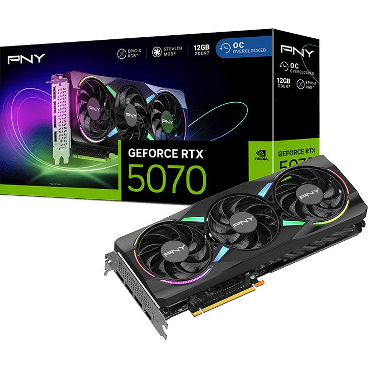 RTX 5070 12GB PNY VERTO ARGB OC Triple Fan GDDR7 3 Fan