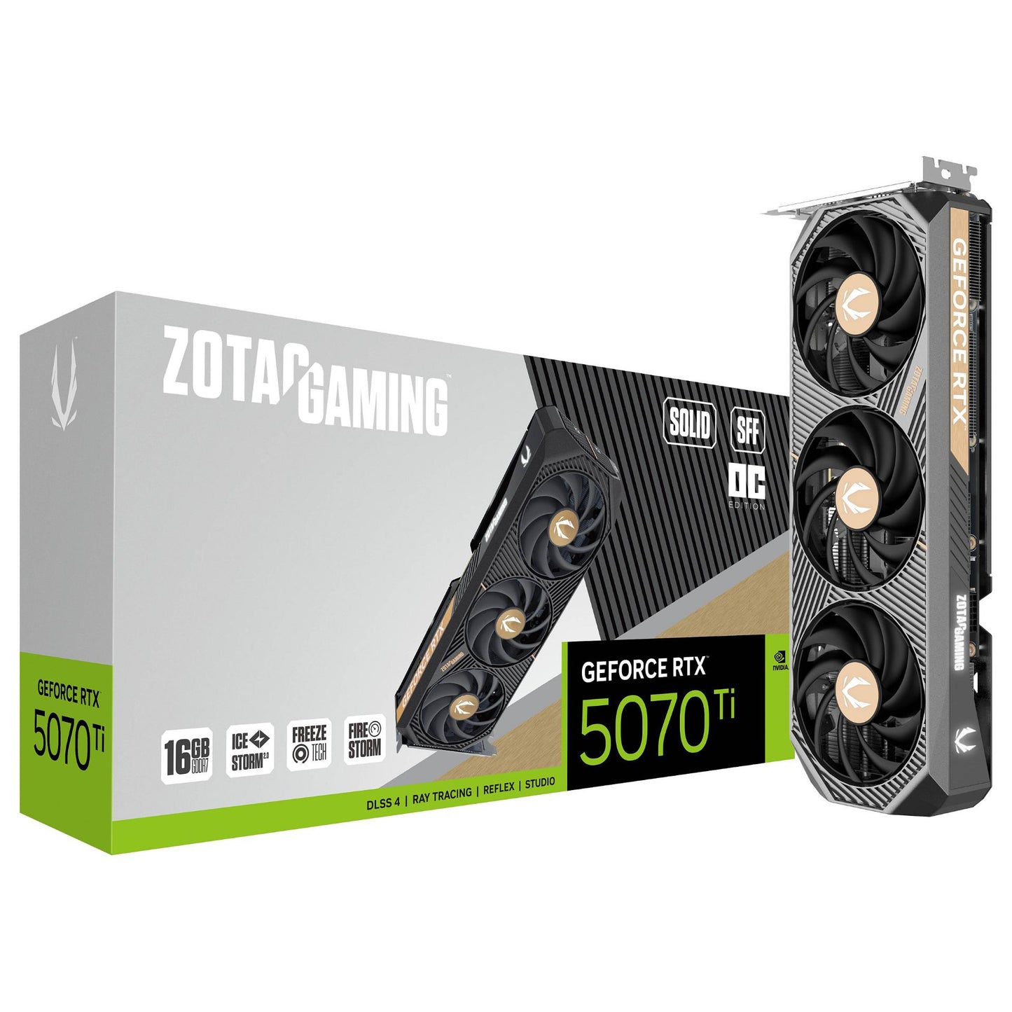 RTX 5070 TI 16GB Zotac Solid SFF OC 16GB GDDR73 Fan