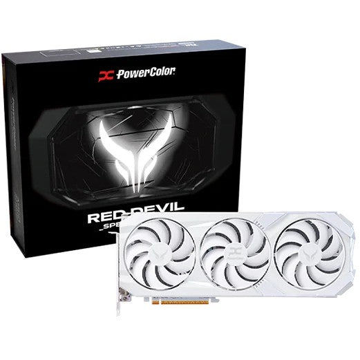RX 9070 XT 16GB PowerColor Radeon Red Devil Spectral GDDR6 3 Fan white