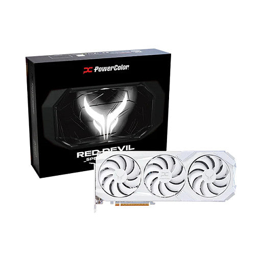 RX 9070 XT 16GB PowerColor Radeon Red Devil Spectral GDDR6 3 Fan white