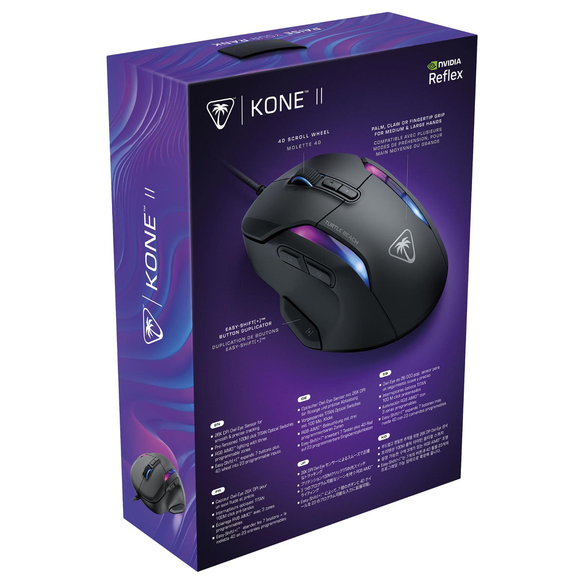Turtle Beach Kone II Gaming-Maus. schwarz