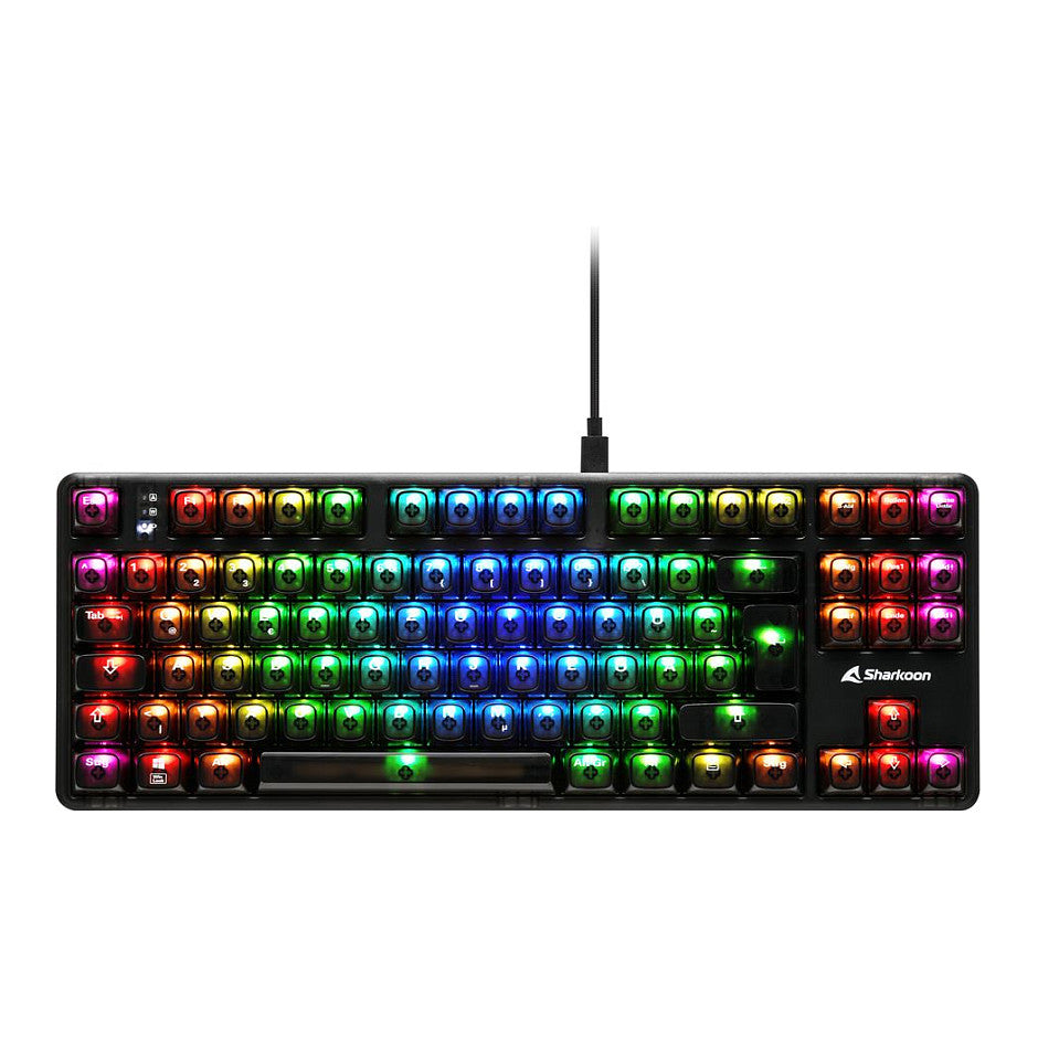 Sharkoon Gaming Tastatur Crystal Shark schwarz DE