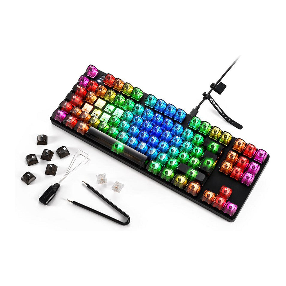 Sharkoon Gaming Tastatur Crystal Shark schwarz DE