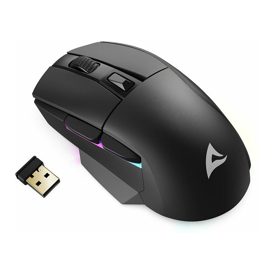 Sharkoon Maus Shark SGM50W Optisch 6 Tasten 6.400 DPI schw