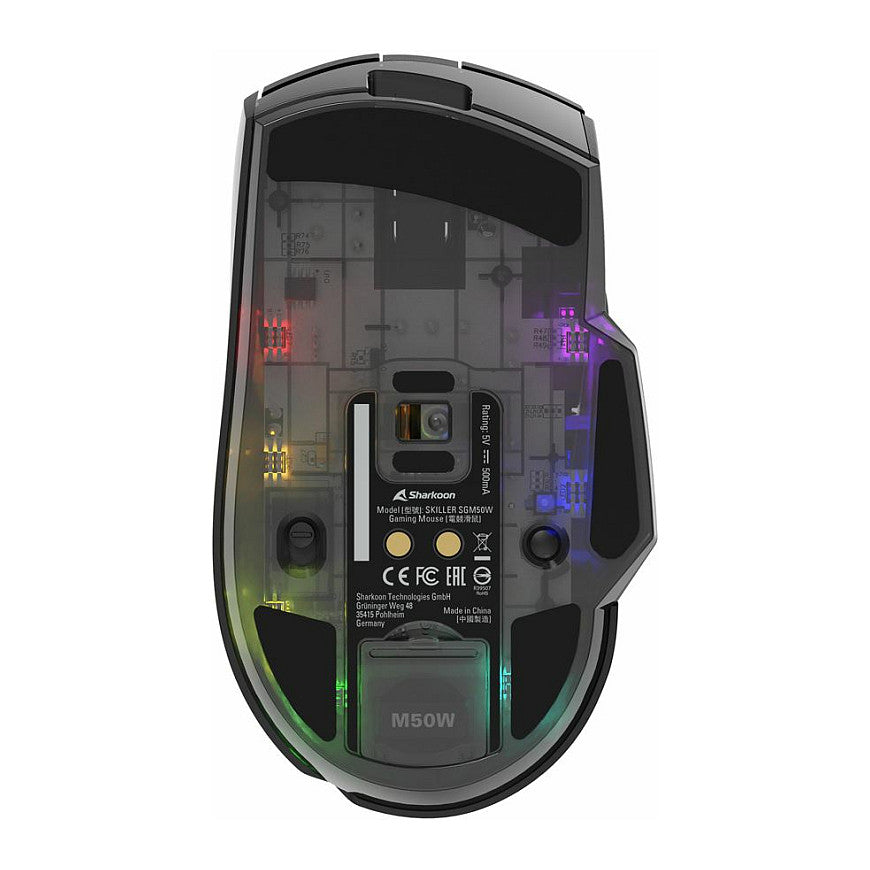 Sharkoon Maus Shark SGM50W Optisch 6 Tasten 6.400 DPI schw