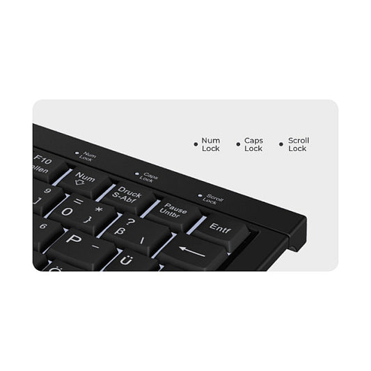 KeySonic KSK-3011ELC (DE) Super-Mini mit Nummernblock sw