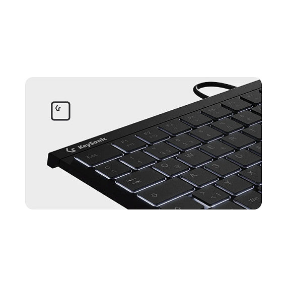KeySonic KSK-5011ELC (DE) Mini mit Nummernblock schwarz