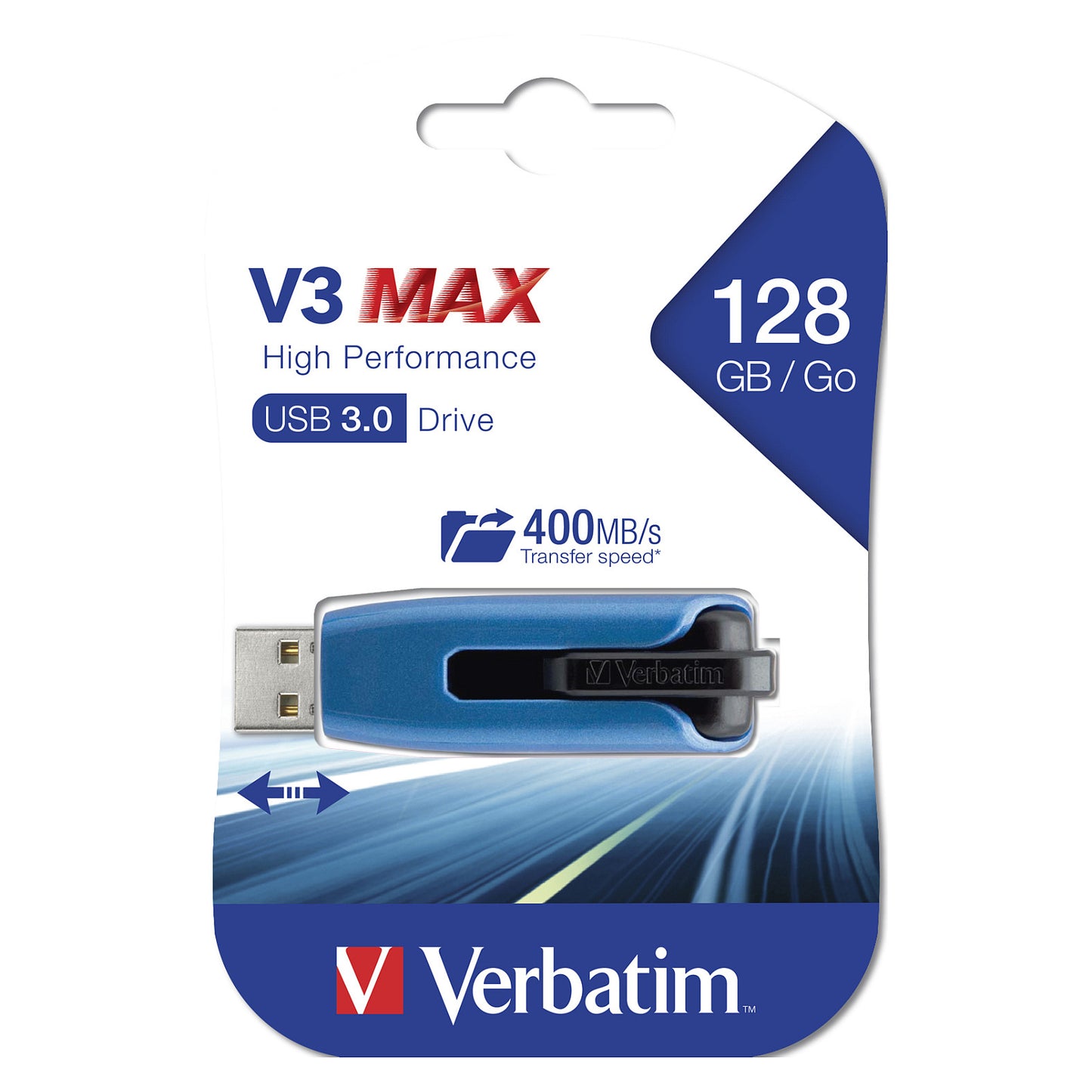 STICK 128GB Verbatim 3.2 V3 Max Black/blue retail
