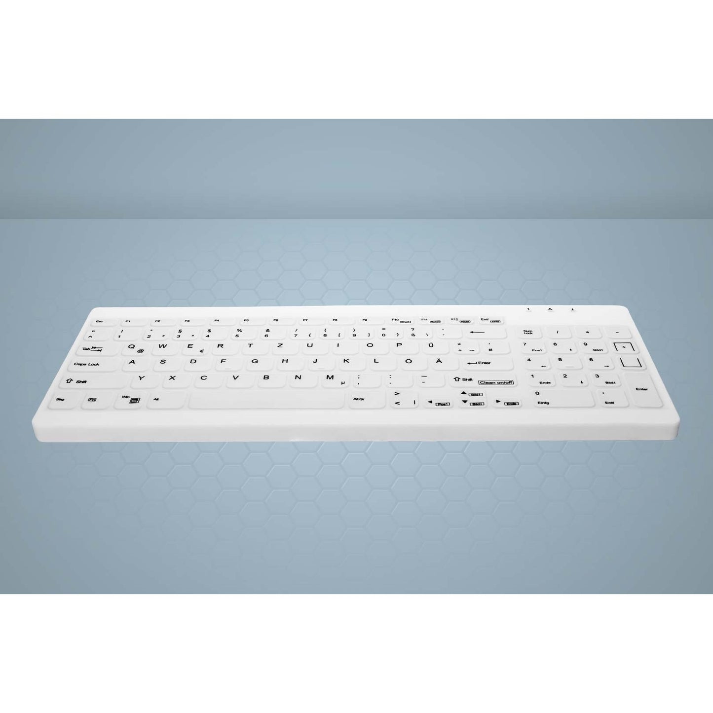 CHERRY AKTIVE KEY Hygiene Compact Ultraflat Keyboard with Nu