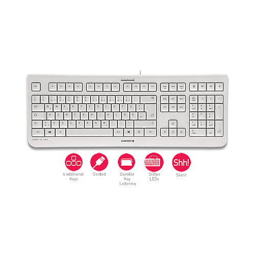 Cherry KC 1000 Corded CH-Layout weiß/grau
