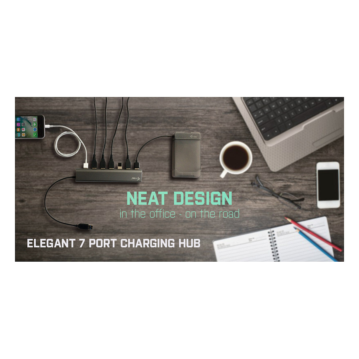 D I-TEC USB 3.0 7-PORT HUB ALU.