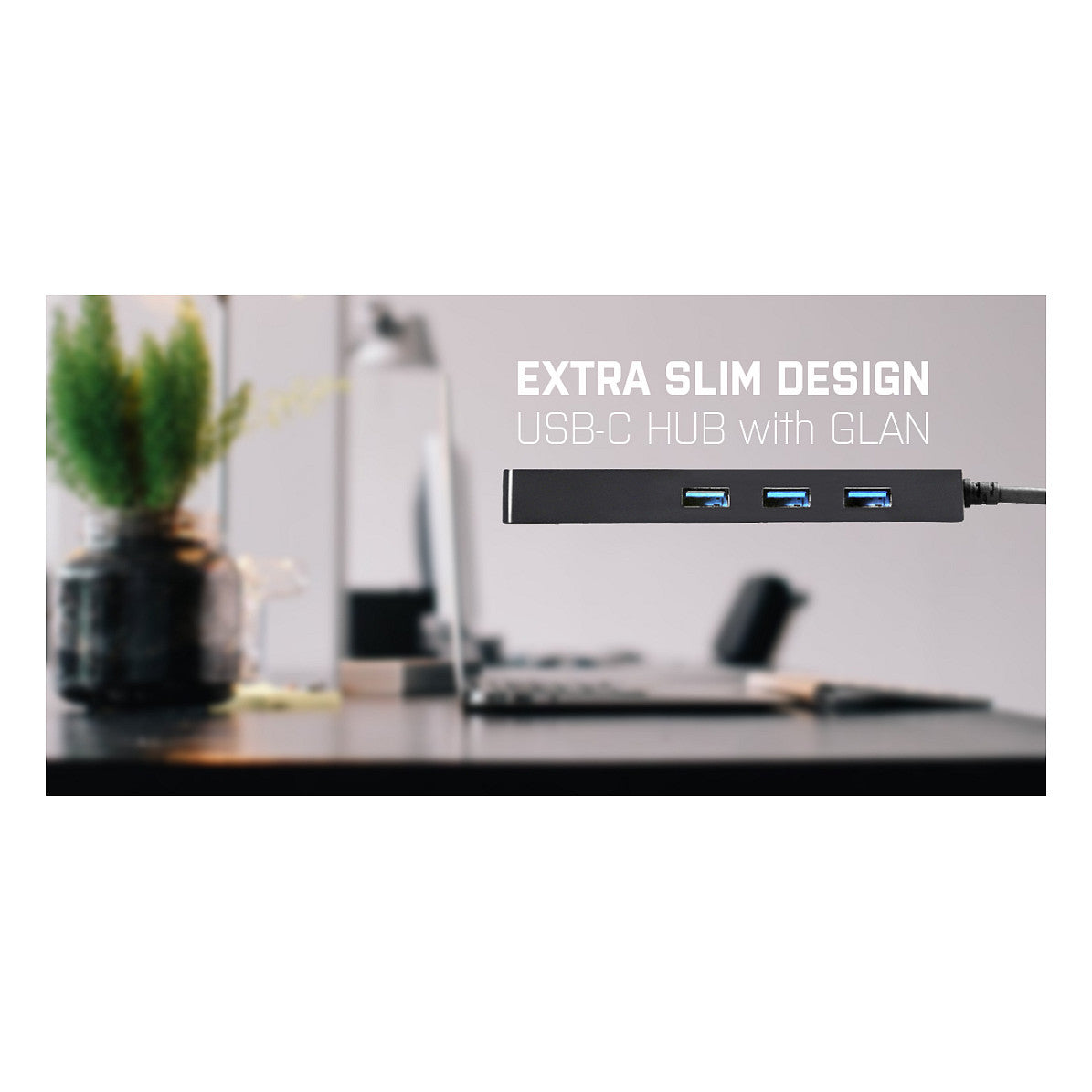 D I-TEC USB-C SLIM HUB + GLAN