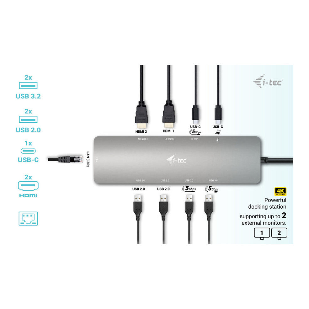 D I-TEC USB-C METAL NANO 2X HDMI