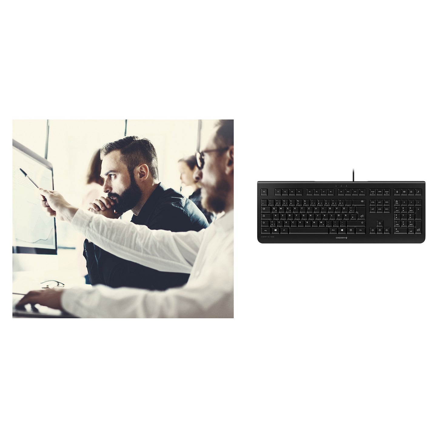 Cherry KC 1000 Black USB ungarisches Layout