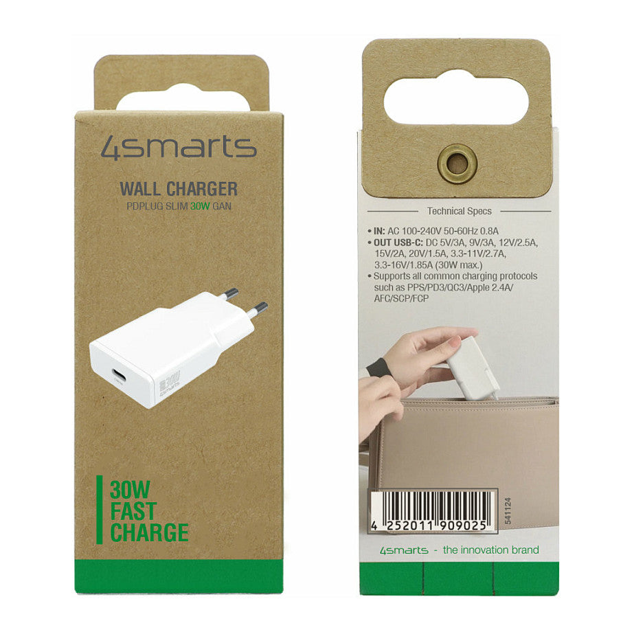 4smarts Netzladegert PDPlug Slim 30W GaN 1C. wei