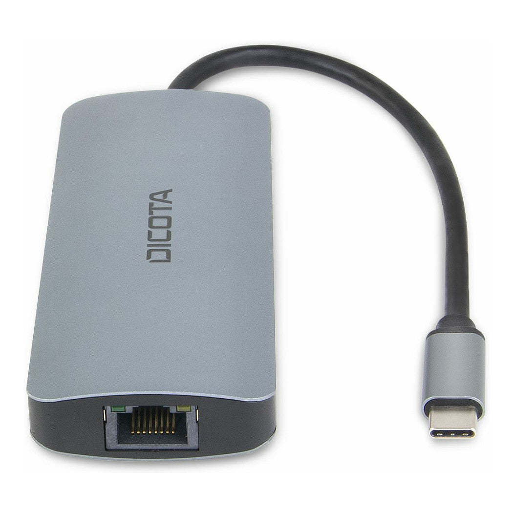 D Dicota USB-C 8-in-1 Multi Hub 4K PD 100W silver
