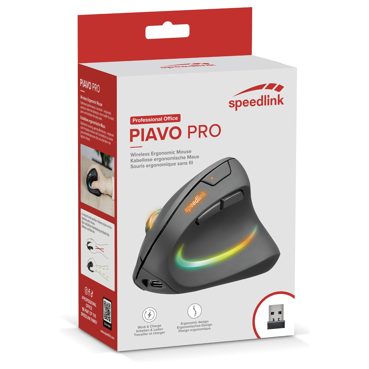 Speedlink Maus PIAVO PRO. Illuminated Rechargeable Vertical retail