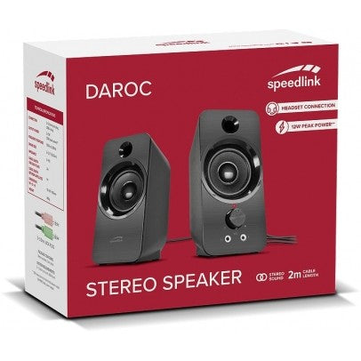 Speedlink Lautsprecher DAROC. Stereo. schwarz retail