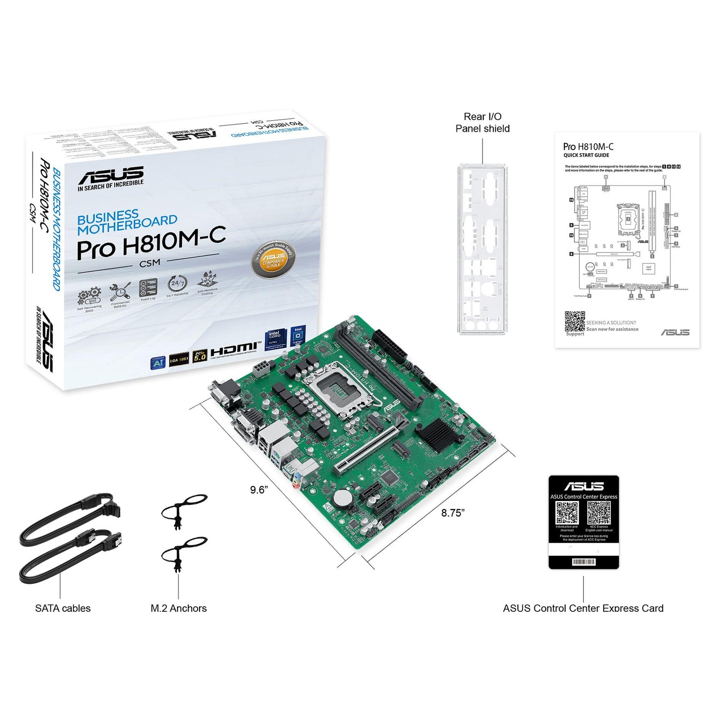 MB ASUS PRO H810M-C-CSM (Intel.LGA1851.DDR5.mATX)