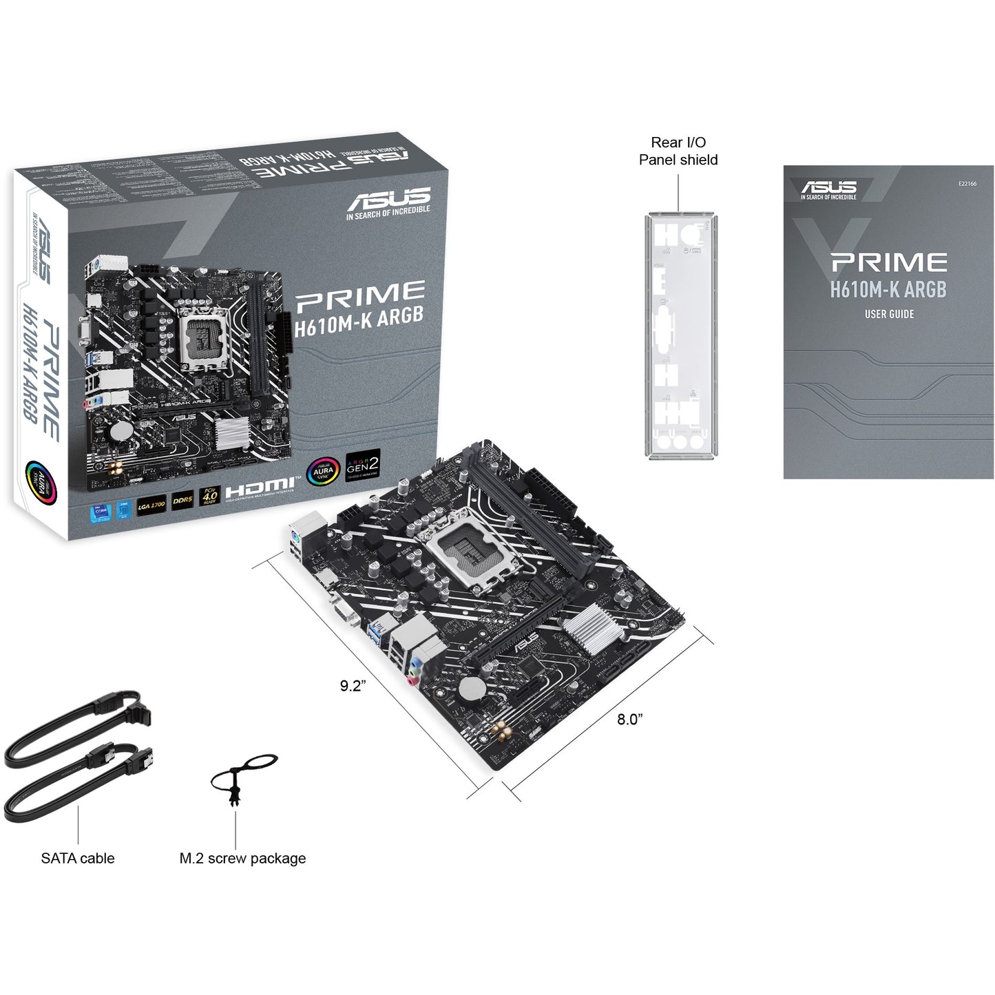 MB ASUS PRIME H610M-K ARGB (Intel.1700.DDR5.mATX)